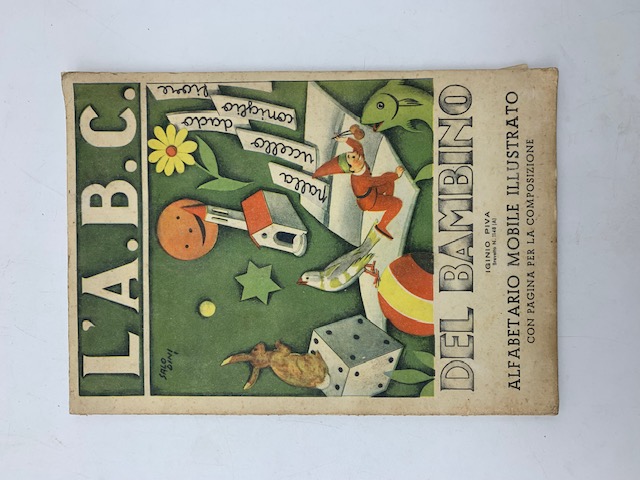 L'A.B.C. del bambino. Alfabetario mobile illustrato con pagina per la composizione. Iginio Piva Brevetto n. 1148 A